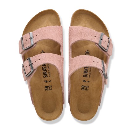 Birkenstock Arizona Suede Leather Narrow Pink Clay