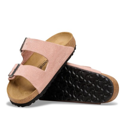 Birkenstock Arizona Suede Leather Narrow Pink Clay