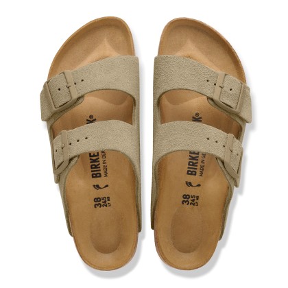 Birkenstock Arizona Suede Leather Faded Khaki