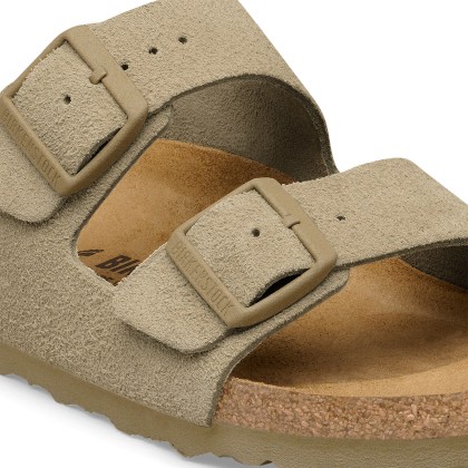 Birkenstock Arizona Suede Leather Faded Khaki