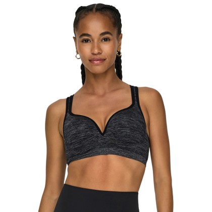 Only Play Top Martine-2 Seam Black Melange