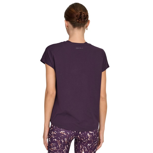 Only Play T-shirt Aubree Bat Loose Plum Perfect