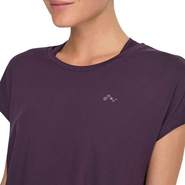 Only Play T-shirt Aubree Bat Loose Plum Perfect