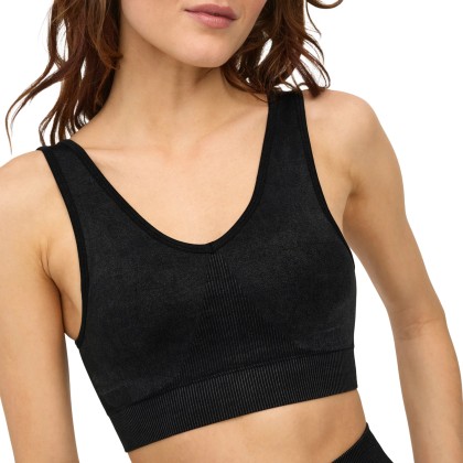 Only Play Top Edda-2 Seam Black W. Wash
