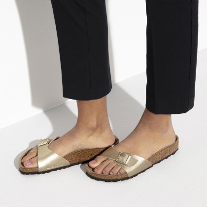 Birkenstock Madrid Birko-flor Narrow Gold Birkenstock Madrid Birko-flor Narrow Gold