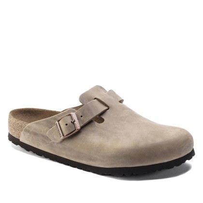 Birkenstock Boston Sfo Leather Tobacco Brown