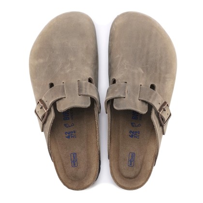 Birkenstock Boston Sfo Leather Tobacco Brown