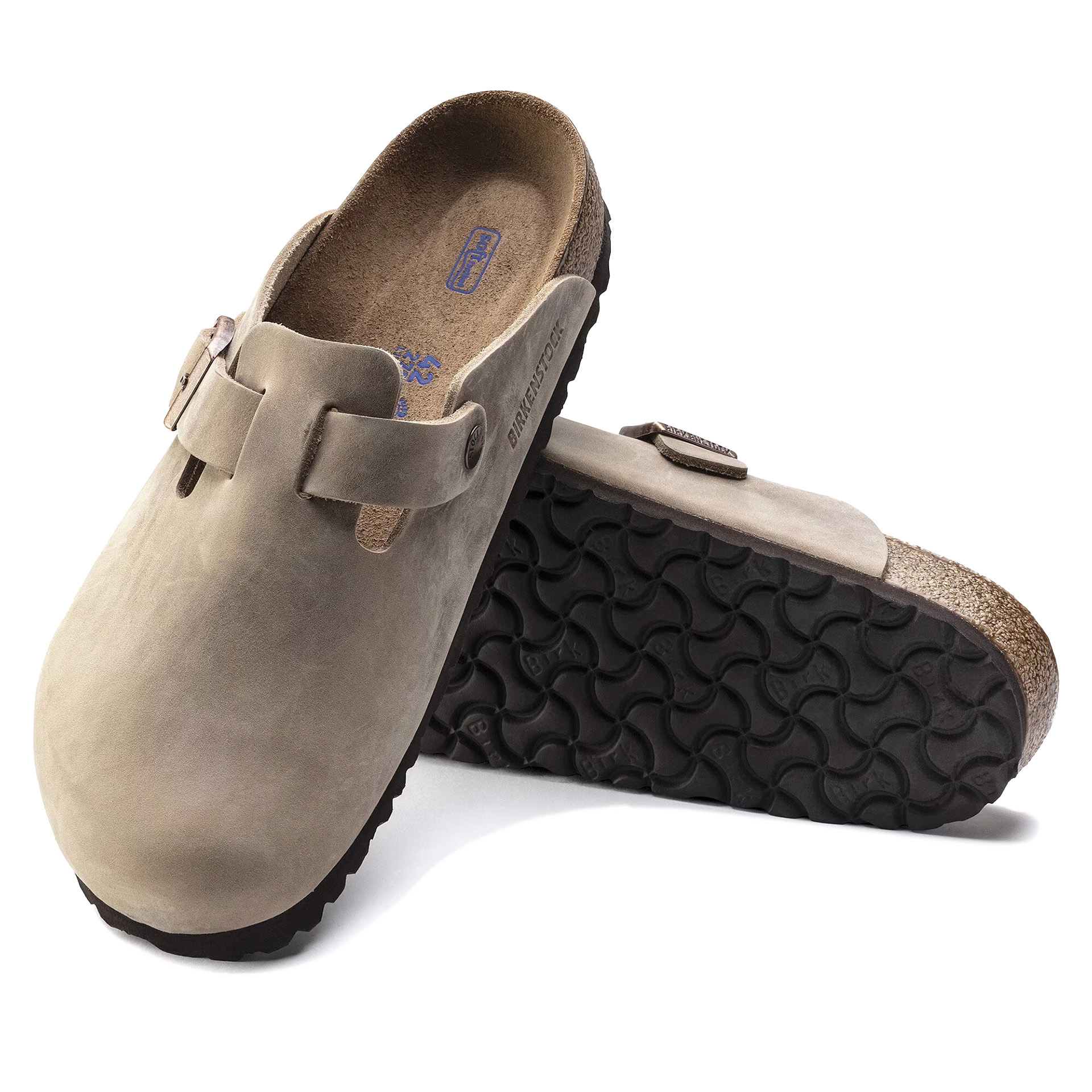 Birkenstock Boston Sfo Leather Tobacco Brown