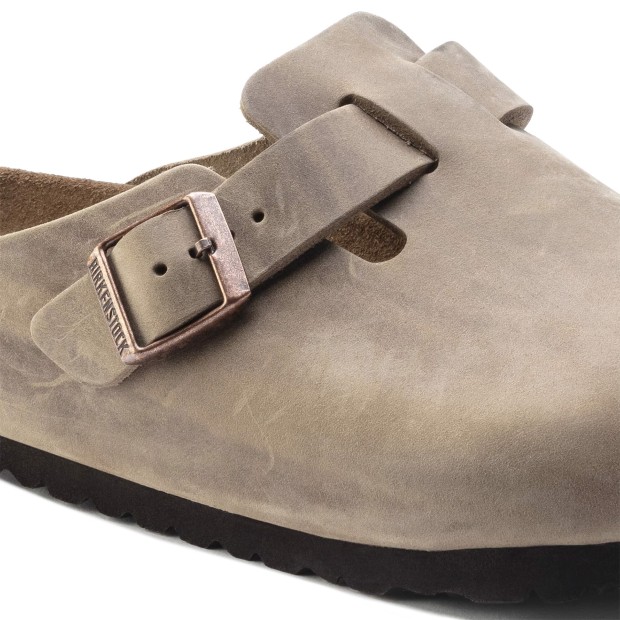Birkenstock Boston Sfo Leather Tobacco Brown