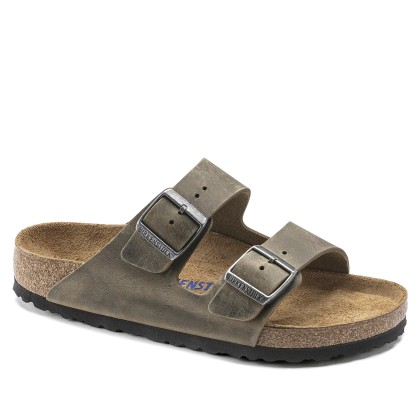 Birkenstock Arizona Sfo Leather Faded Khaki