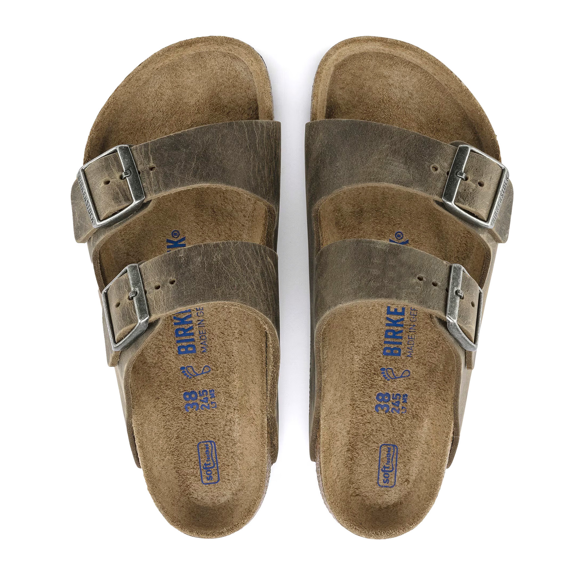 Birkenstock Arizona Sfo Leather Faded Khaki