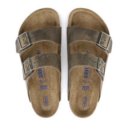 Birkenstock Arizona Sfo Leather Faded Khaki