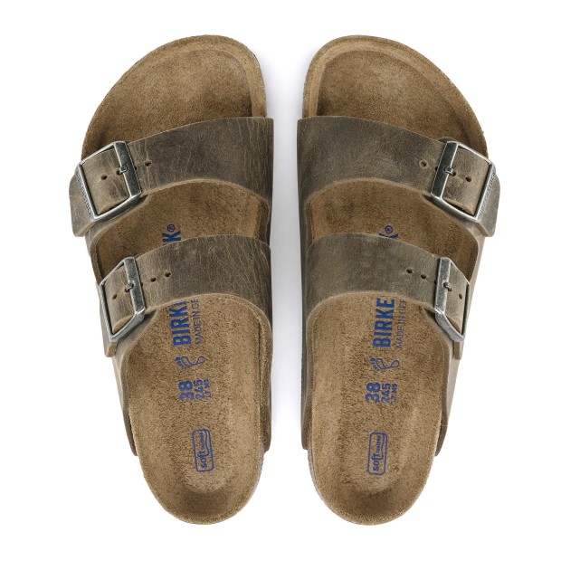 Birkenstock Arizona Sfo Leather Faded Khaki