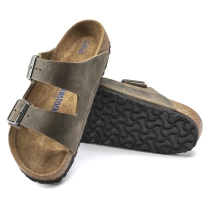 Birkenstock Arizona Sfo Leather Faded Khaki