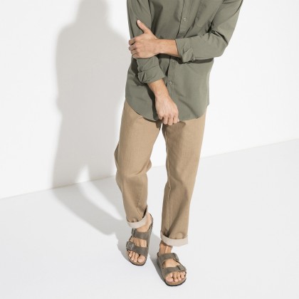 Birkenstock Arizona Sfo Leather Faded Khaki