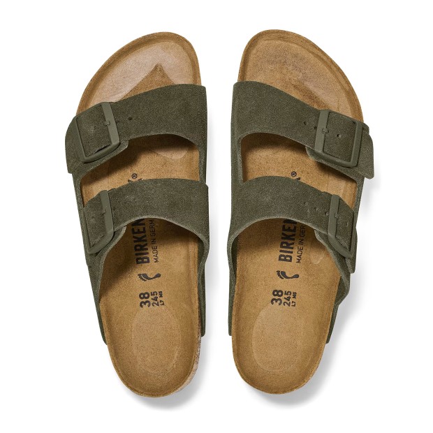 Birkenstock Arizona Suede Narrow Fit Leather Thyme