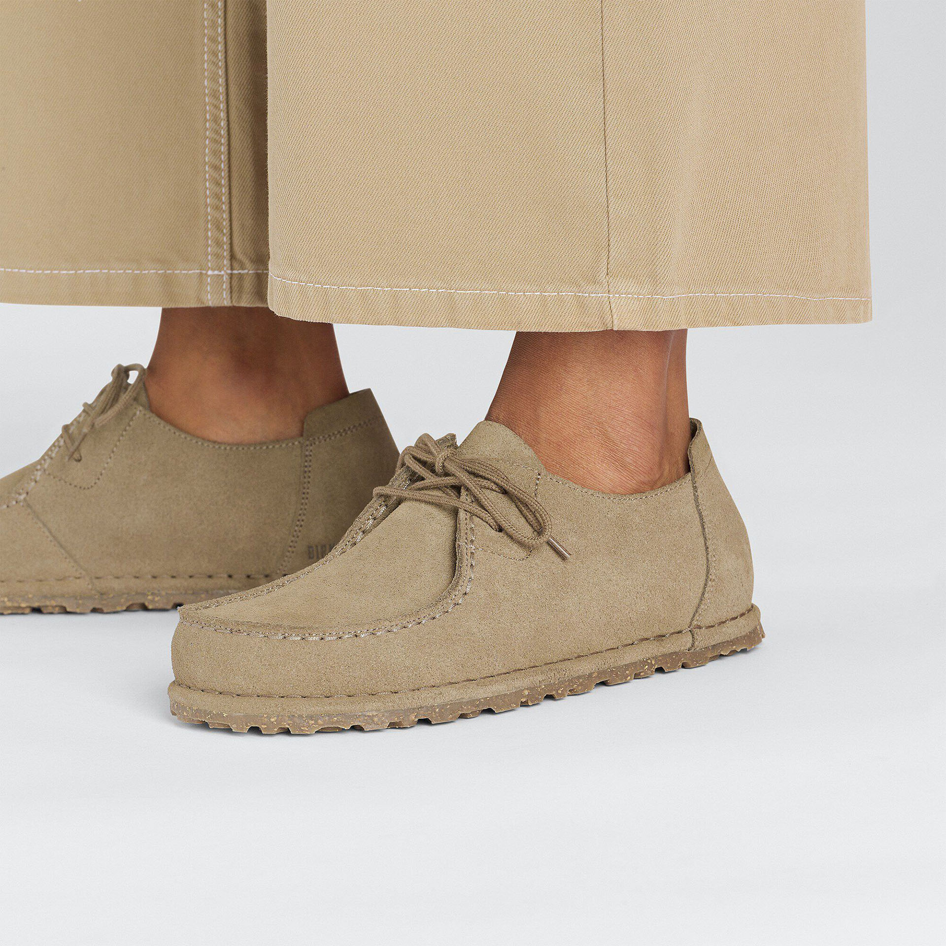 Birkenstock Utti Lace Suede Leather Narrow Gray Taupe
