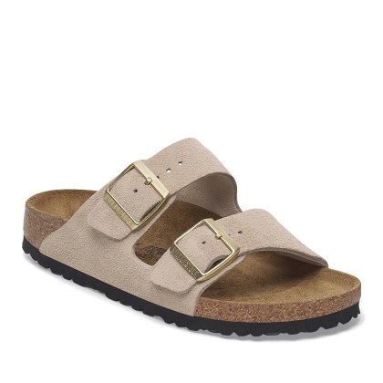 Birkenstock Arizona Suede Leather Narrow Sandcastle