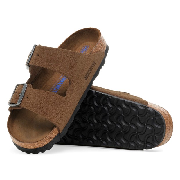 Birkenstock Arizona Sf Suede Leather Dark Tea Tonal