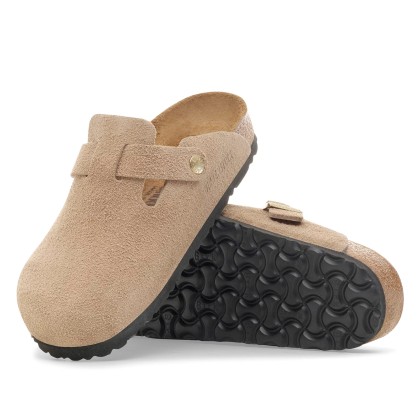 Birkenstock Boston Suede Leather Narrow Sandcastle