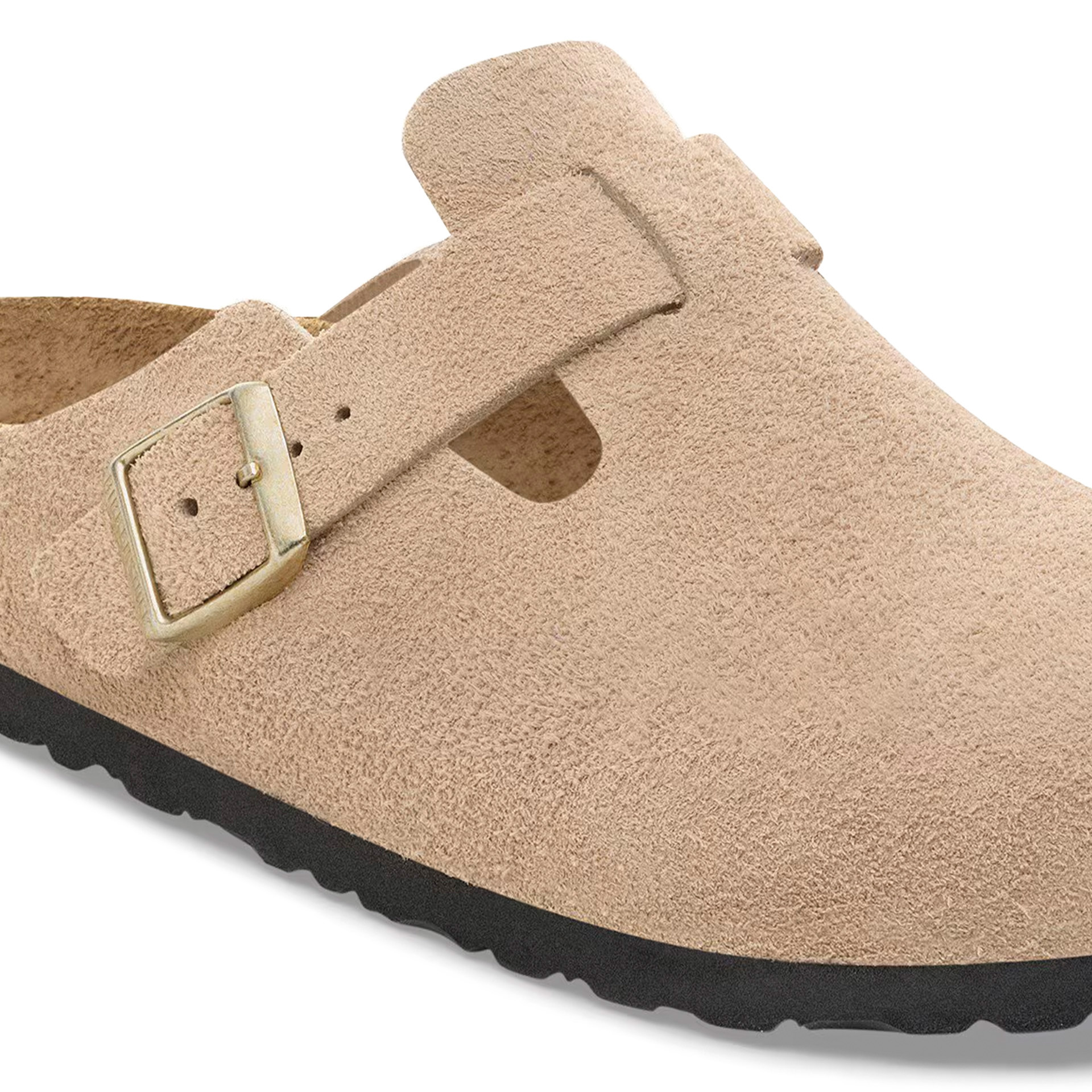 Birkenstock Boston Suede Leather Narrow Sandcastle
