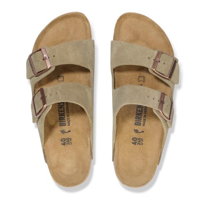 Birkenstock Arizona Suede Leather Narrow Taupe