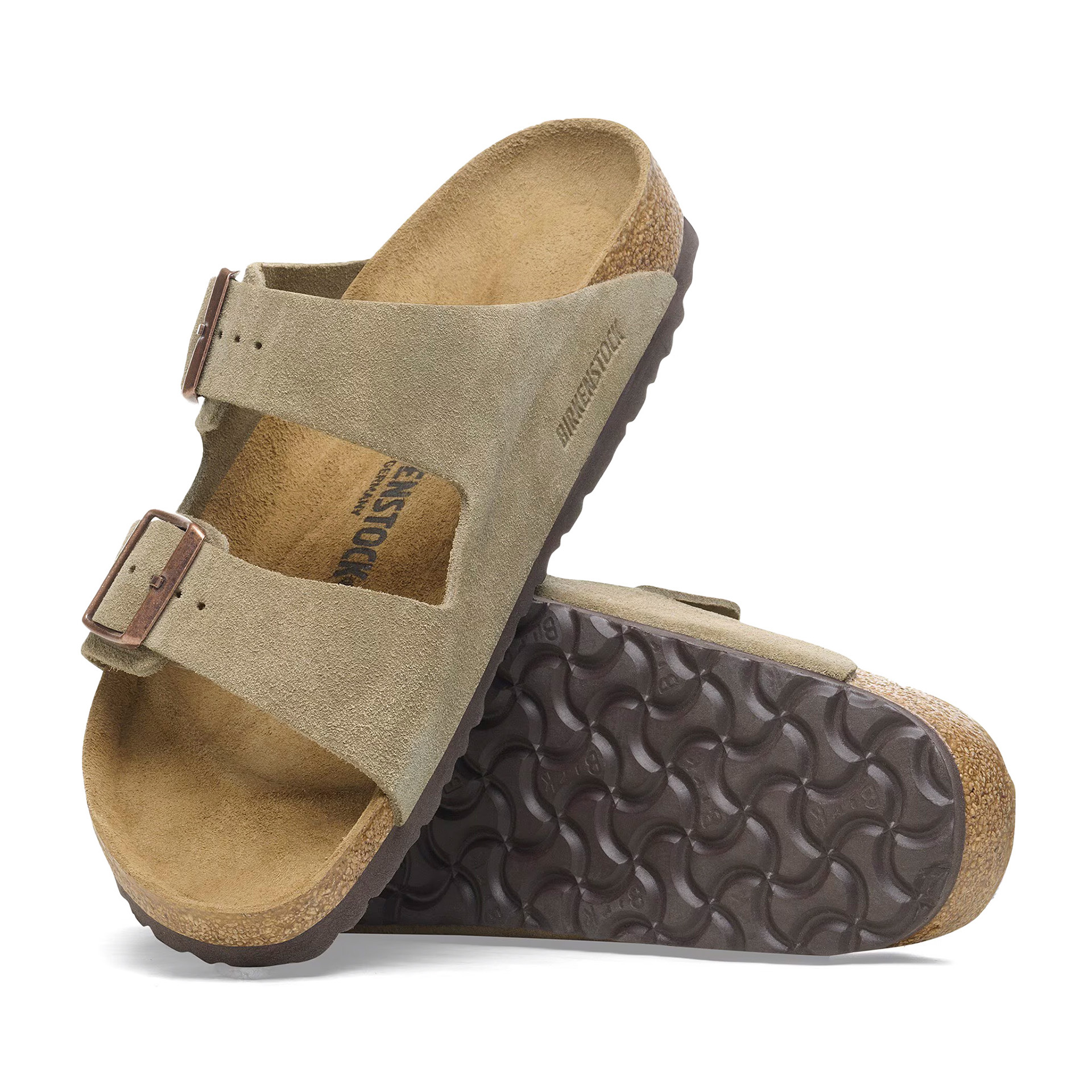 Birkenstock Arizona Suede Leather Narrow Taupe