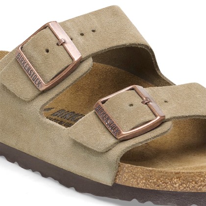 Birkenstock Arizona Suede Leather Narrow Taupe