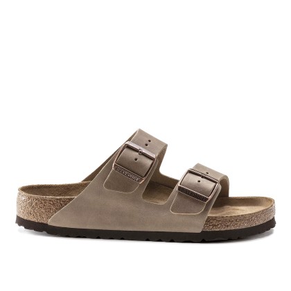 Birkenstock Arizona Sfo Leather Narrow Tobacco Brown