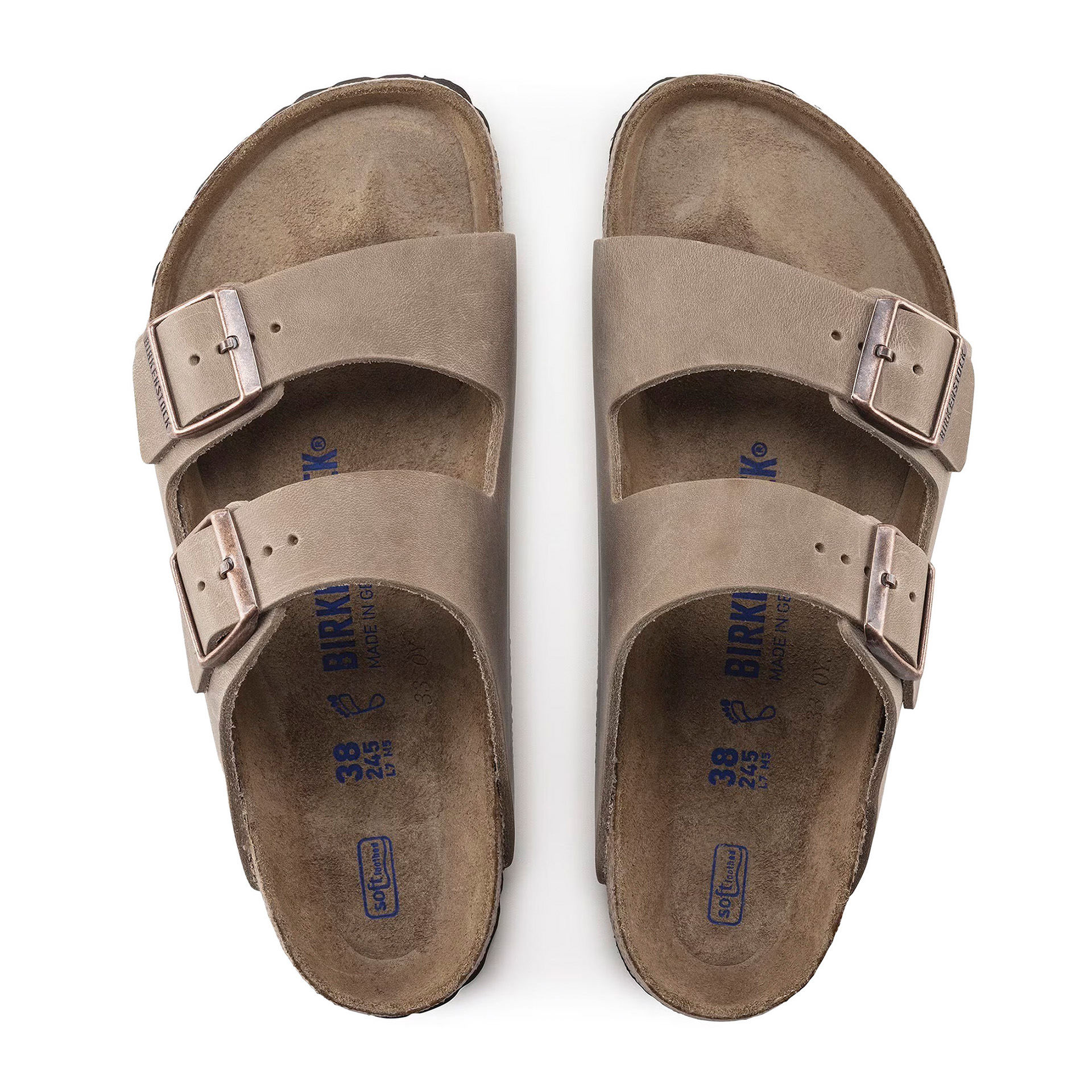 Birkenstock Arizona Sfo Leather Narrow Tobacco Brown