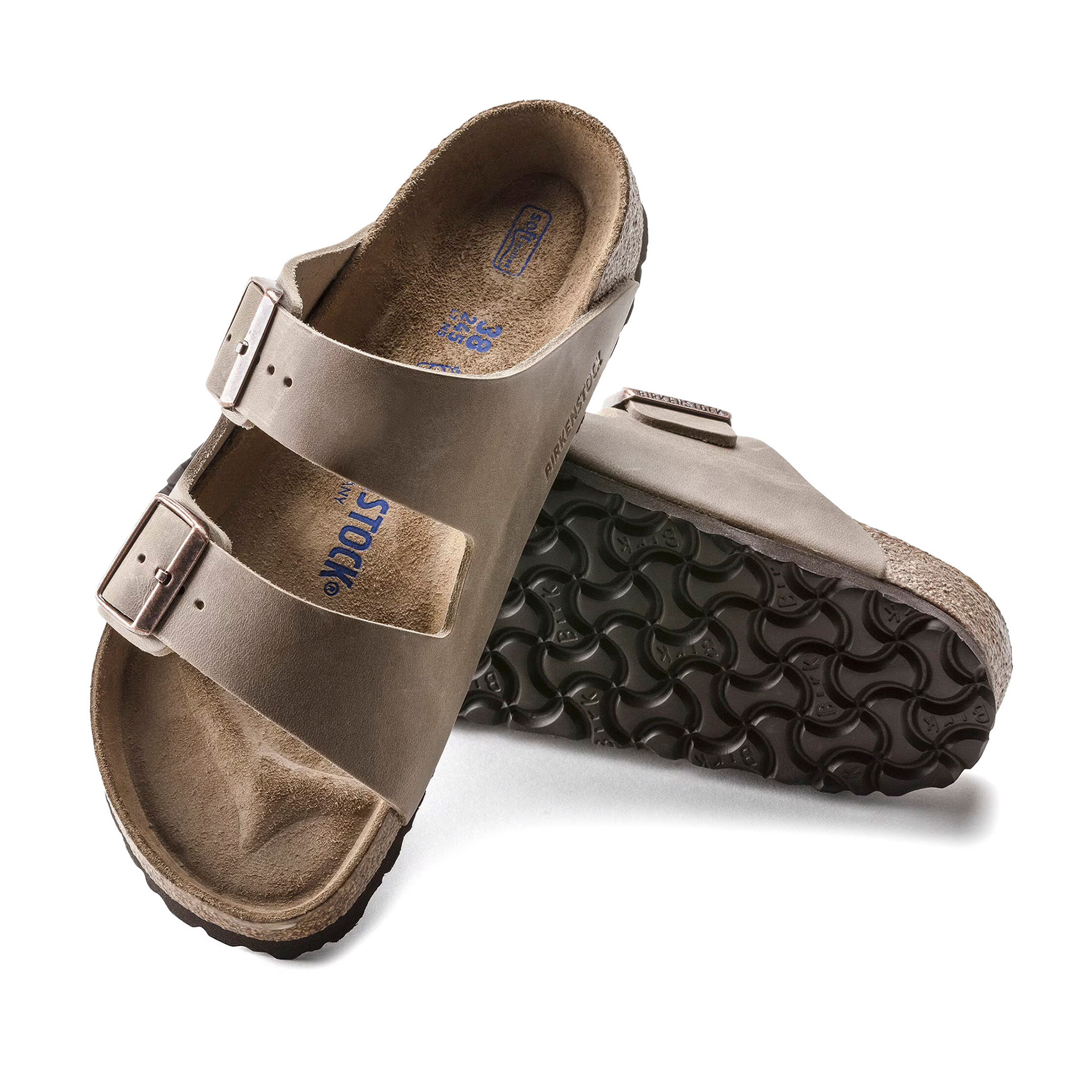 Birkenstock Arizona Sfo Leather Narrow Tobacco Brown