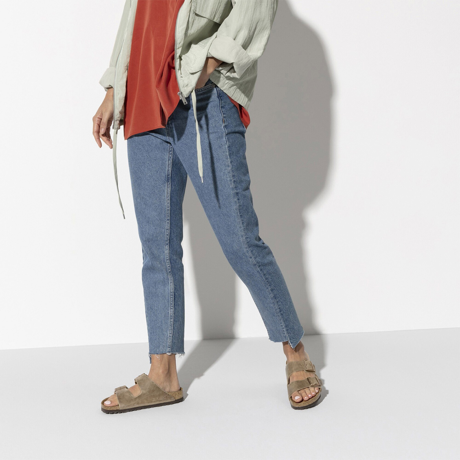 Birkenstock Arizona Sfo Leather Narrow Tobacco Brown