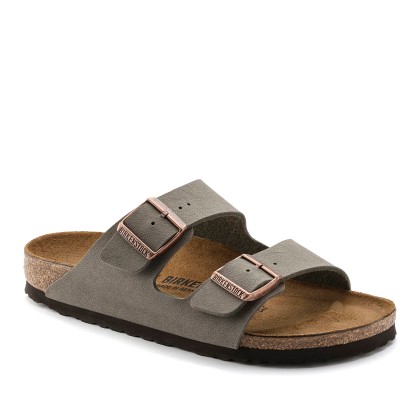 Birkenstock Arizona Birkibuc Narrow Stone