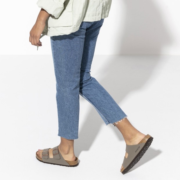 Birkenstock Arizona Birkibuc Narrow Stone