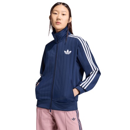 adidas Originals Casaco Pinstripe Firebird Loose Blue / Night Indigo