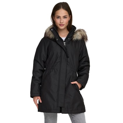 Only Casaco Mathilda Winter Fur Black Nature Fur