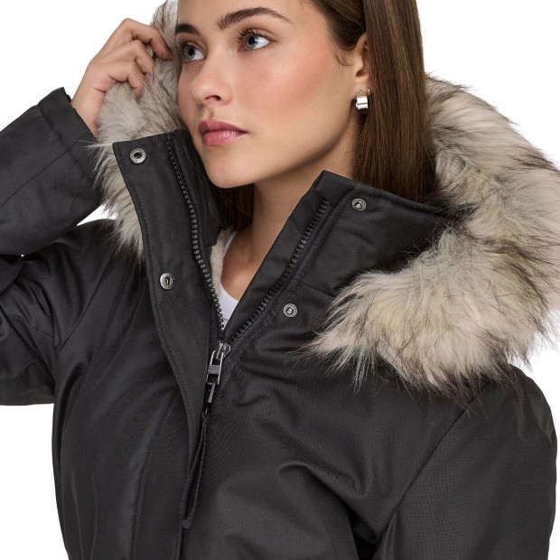 Only Casaco Mathilda Winter Fur Black Nature Fur