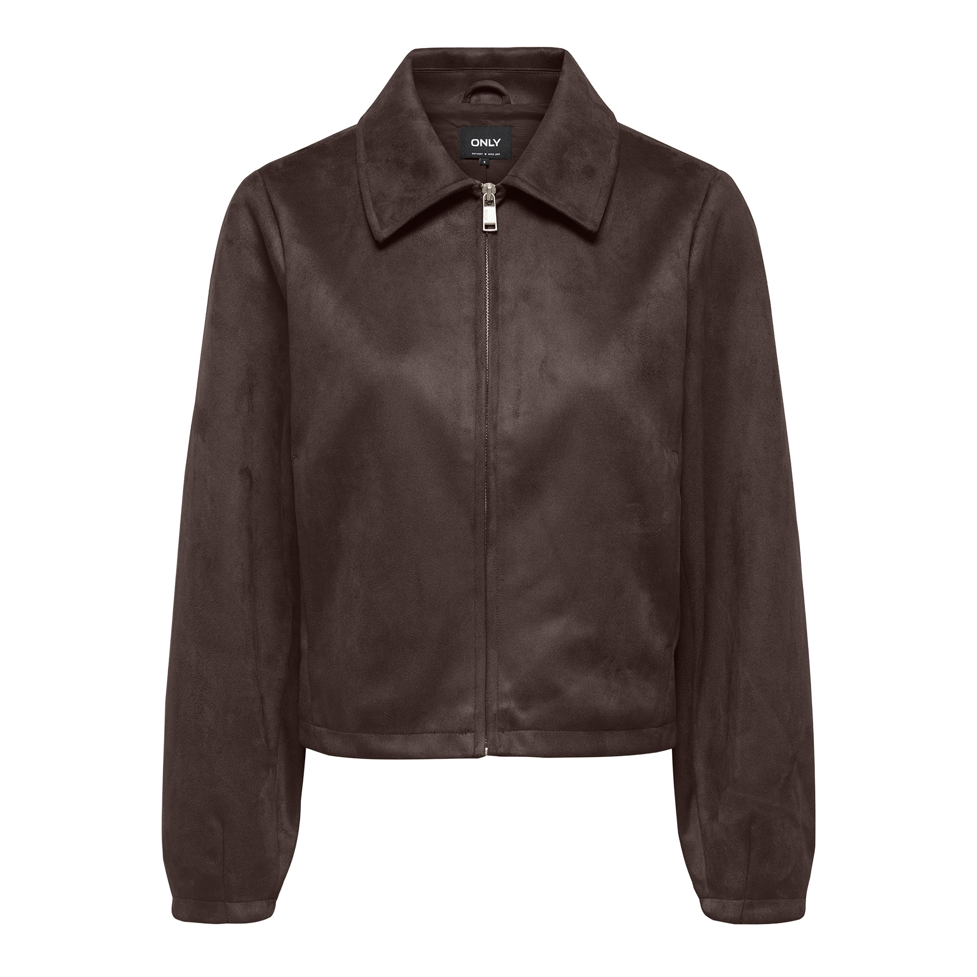 Only Casaco Carolina Faux Suede Zip Coffee Bean