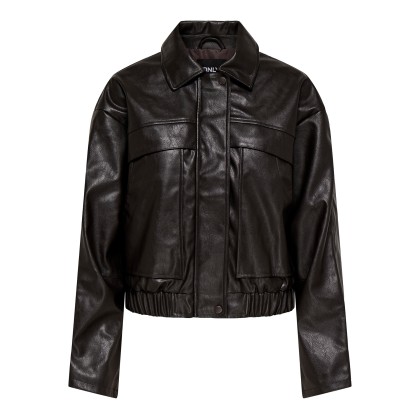 Only Casaco Melle Faux Leather Chocolate Torte