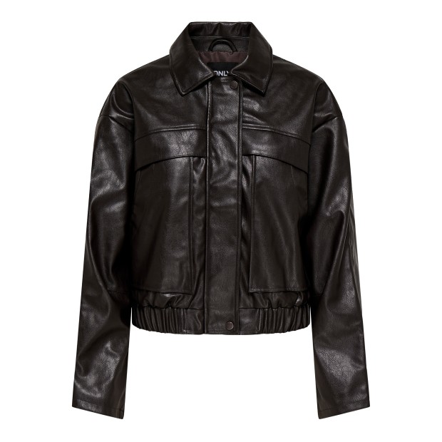 Only Casaco Melle Faux Leather Chocolate Torte