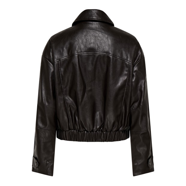 Only Casaco Melle Faux Leather Chocolate Torte