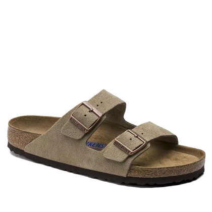 Birkenstock Arizona Soft Footbed Suede Leather Taupe