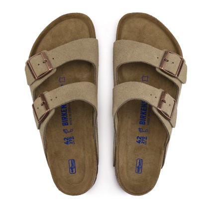 Birkenstock Arizona Soft Footbed Suede Leather Taupe
