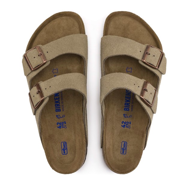 Birkenstock Arizona Soft Footbed Suede Leather Taupe