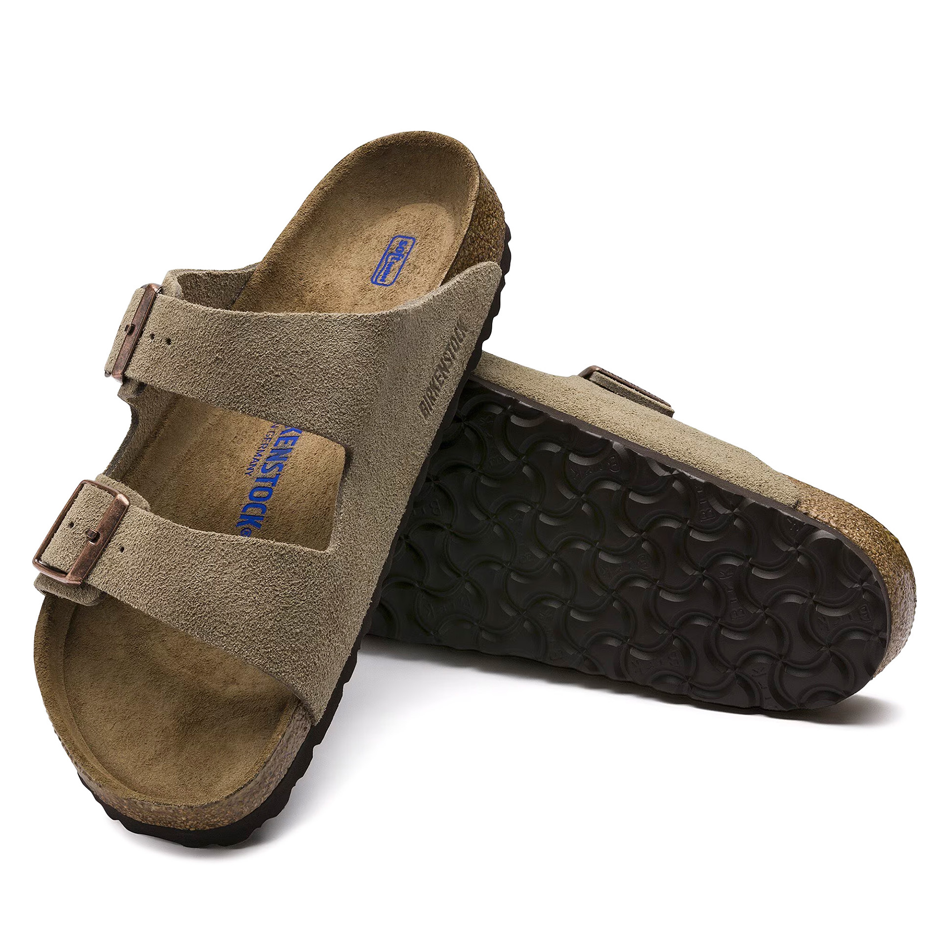 Birkenstock Arizona Soft Footbed Suede Leather Taupe