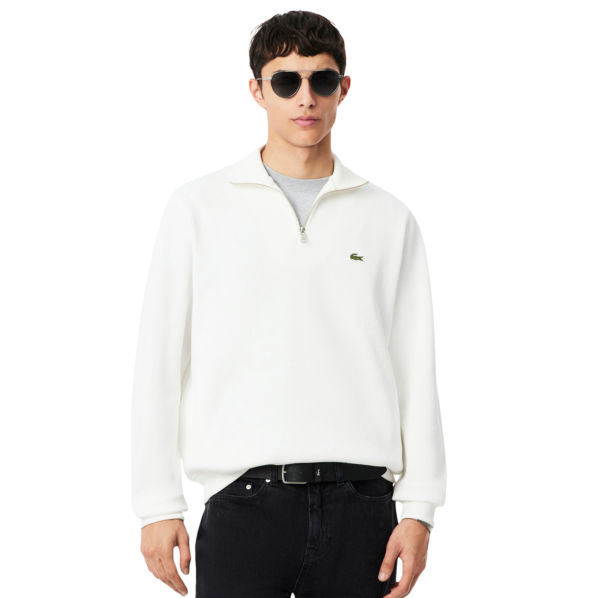 Lacoste Sweat Regular Fit Half-zip Flour