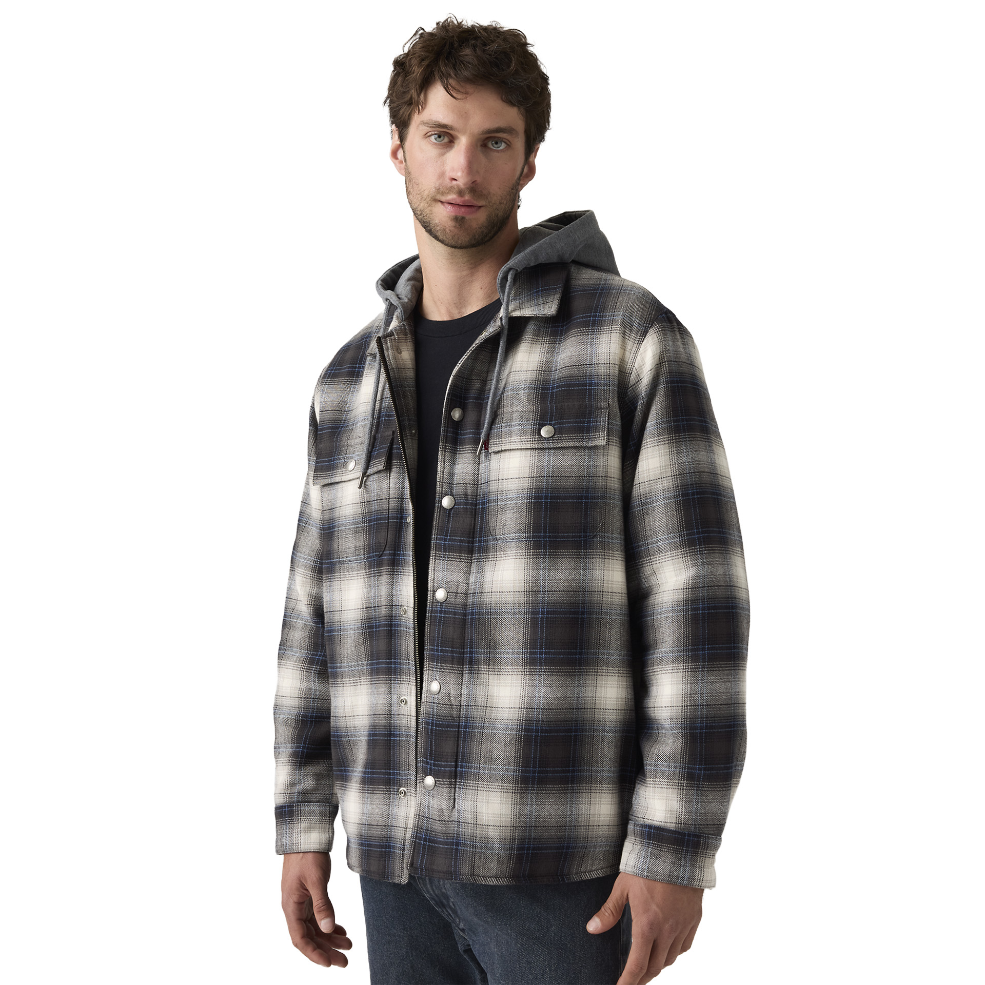 Levis Casaco Francisco Sherpa Flannel Warwick Plaid Dar