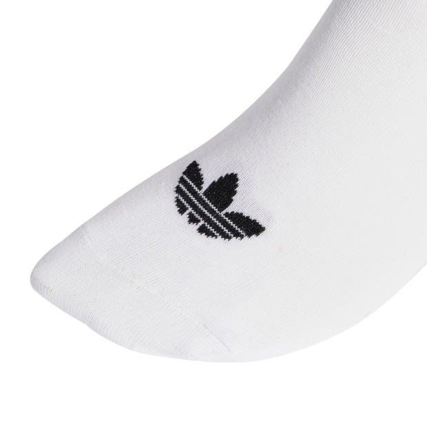 adidas Originals Meias 3p Liner White / Medium Grey Heather / Black