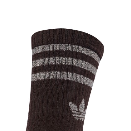 adidas Originals Meias 3p 3-stripes Glitter Crew Off White / Aurora Coffee