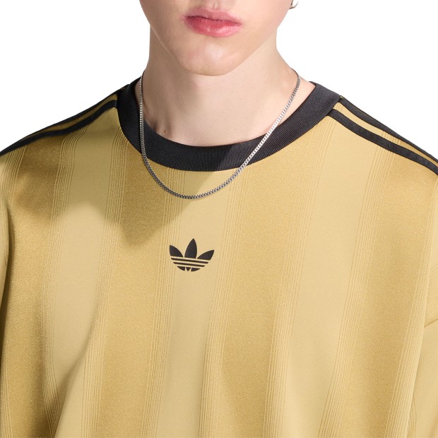 adidas Originals T-shirt Adicolor Jacquard Jersey Brown / Dark Football Gold